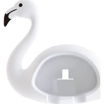 Držák na ručník Držák na zubní kartáčky plameňák bílá