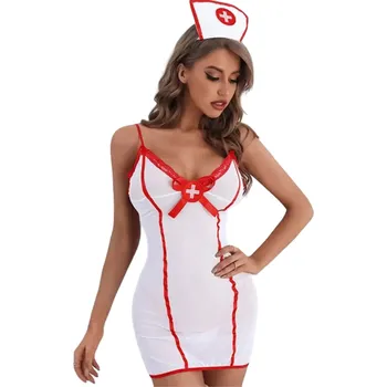 Karnevalová maska Kostým zdravotní sestřičky Dámský kostým Cosplay zdravotní sestry Halloweenský kostým Sexy dámský kostým zdravotní sestřičky XL