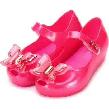 Dívčí sandály Dívčí gumové sandály s motýlem tmavě růžová 20,5