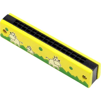 Dřevěná hračka Dětská foukací harmonika s motivem zvířátek 8