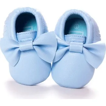 Dívčí bačkory Dívčí capáčky s mašlí modrá 6-12 měsíců