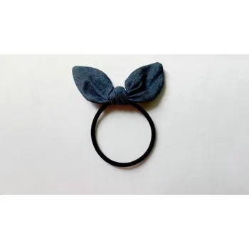 Gumička do vlasů s džínovou ozdobou 3