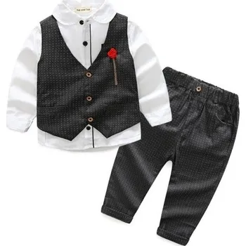 Chlapecká košile, vesta, kalhoty L1577 černá 5