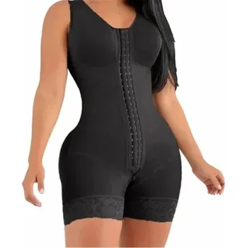 Body Dámské tvarovací body Kompresní spodní prádlo na zeštíhlení pasu Stahovací body pro modelaci postavy Bezešvé tvarující body pod oblečení černá 2XL