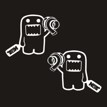 Samolepicí dekorace na vozidlo Vtipná samolepka na auto 2 ks stříbrná