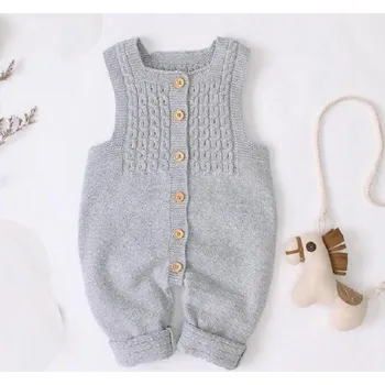 Kojenecký overall Kojenecký pletený overal T2740 šedá 12-24 měsíců