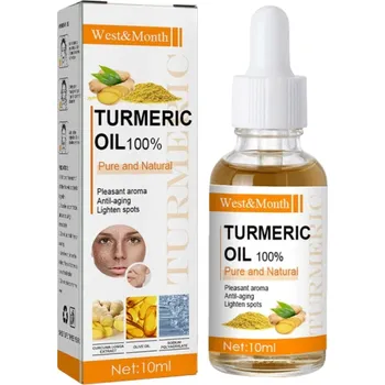 Pleťové sérum 100% Kurkumový olej proti pigmentovým skvrnám Rozjasňující pleťový olej z kurkumy Kurkumový olej proti stárnutí pleti 10 ml
