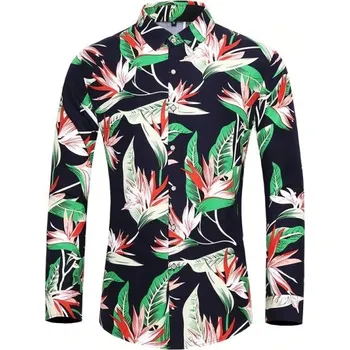 Pánská košile Pánská košile s květinami XS 3