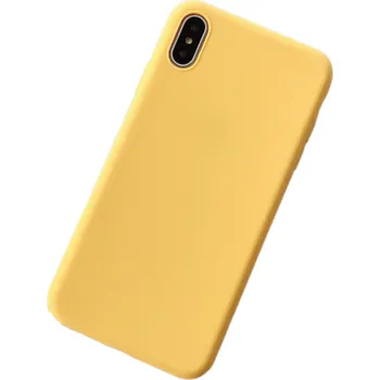 Pouzdro na mobilní telefon Silikonový matný obal pro Huawei P30 Lite žlutá