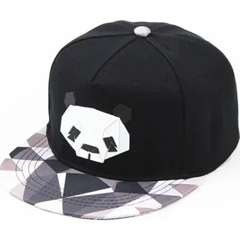 Kšiltovka Snapback s pandou černá