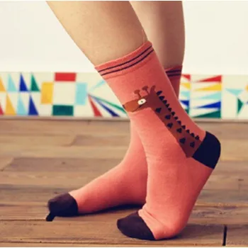 Pánské oblečení Ponožky - Žirafa růžová