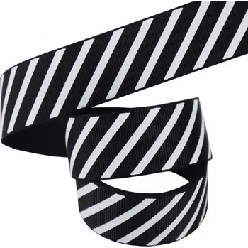 Balící papír Pruhovaná stuha 25 mm x 9,1 m Dekorační stuha na dárky Kreativní tvoření Saténová stuha na aranžování Ruční výroba Ozdobné balení černá