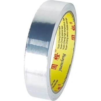 Hliníková lepicí páska 10 m x 20 mm Tepelně odolná Ochrana proti vlhkosti Silná přilnavost Pro izolace opravy potrubí topení ventilace