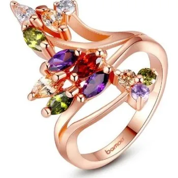 Prsten Pozlacený dámský luxusní prstýnek 7