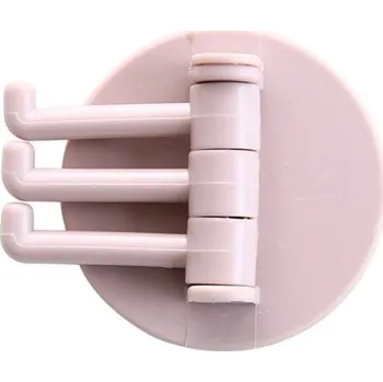 Věšák Plastový věšák s háčky světle růžová