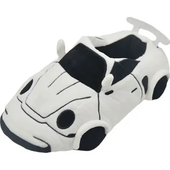 Pánské pantofle Plyšové pantofle ve tvaru sportovního auta Měkké domácí bačkory pro ženy i muže EU velikost 36–43 Délka chodidla 27 cm Originální obuv na zimu bílá