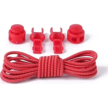 Tkaničky do bot Kulaté tkaničky do bot bez zavazování Elastické tkaničky 100 cm Rychlé obouvání Sportovní pohodlí Pohodlné nošení Vhodné pro děti i dospělé červená