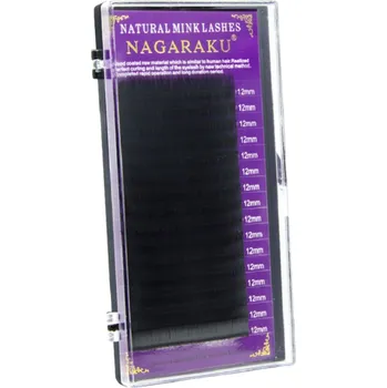 Umělé řasy Sada umělých objemových řas D 0,10 mm Sada 6 boxů různých délek na prodloužení řas 6 krabiček jednotlivých umělých řas s délkami 7 mm 8 mm 9 mm 10 mm 11 mm 12 mm