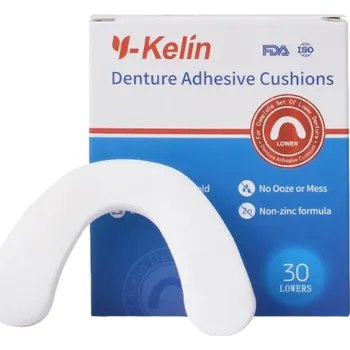 Lepidlo na zuby Fixační podložky na dolní zubní protézu Přilnavý polštářek na zubní protézu Celodenní pohodlné podložky 30 ks