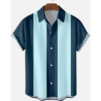 Pánská košile Pánská košile s krátkým rukávem F846 světle modrá L