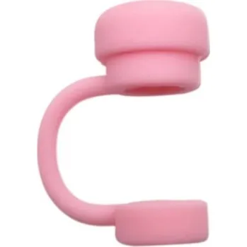 Silikonový kryt na brčko 12 x 65 x 10 mm Ochrana brčka Hygienický uzávěr Opakovaně použitelný Krytka na brčko na cesty růžová