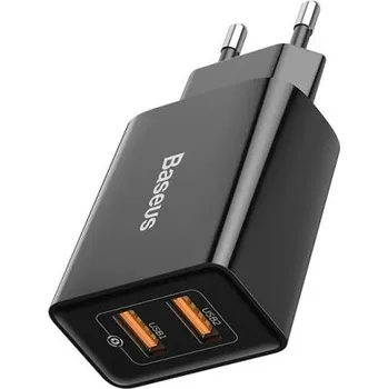 Síťový adaptér Dual USB Quick Charge černá