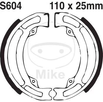Motodíl Sada brzdových čelistí EBC S604G drážkovaný včetně pružin KAWASAKI KLX 125 (