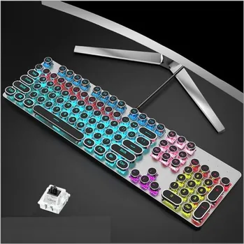 Punková podsvícená klávesnice černá