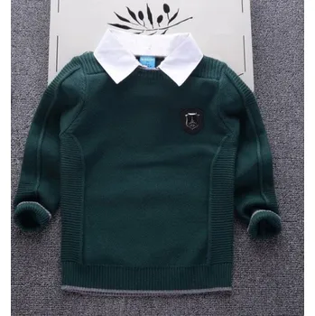 Chlapecký svetr Chlapecký svetr L972 tmavě zelená 7