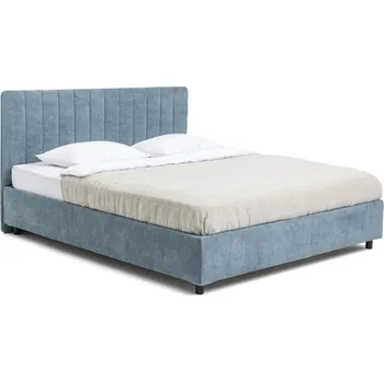 Postel Modrá čalouněná dvoulůžková postel s úložným prostorem s roštem 180x200 cm Myra Slim Line – Bonami Selection ID_1756612