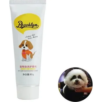 Kosmetika pro psa Barva na srst pro psy a kočky Barvící krém na srst 80 g Příslušenství pro domácí mazlíčky černá