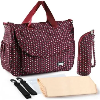 Přebalovací taška Velká mateřská taška s příslušenstvím vínová