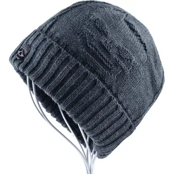 Čepice Pánská stylová čepice s lebkami J944 šedá