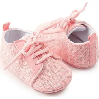 Dívčí bačkory Dětské capáčky na šněrování růžová 0-6 měsíců
