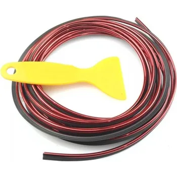 Ozdobná lišta do interiéru auta červená