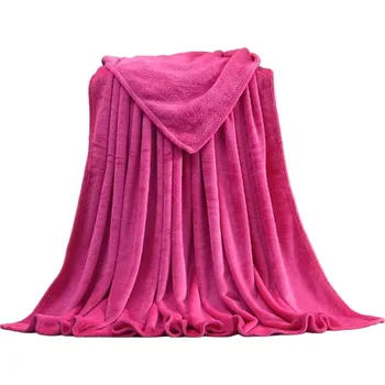 deka Hřejivá flanelová deka 150 x 200 cm tmavě růžová