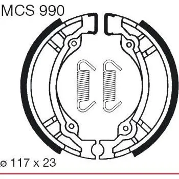 Motodíl Brzdové čelisti LUCAS MCS 990 SUZUKI TR 50 Street Magic 1997-1999