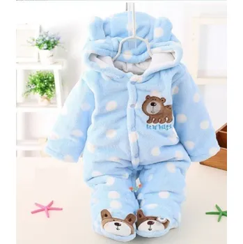 Kojenecký overall Kojenecký zimní overal s medvídkem J1954 modrá 3-6 měsíců