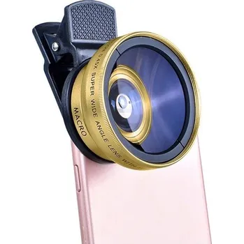 Selfie tyč Objektiv pro mobilní telefon zlatá