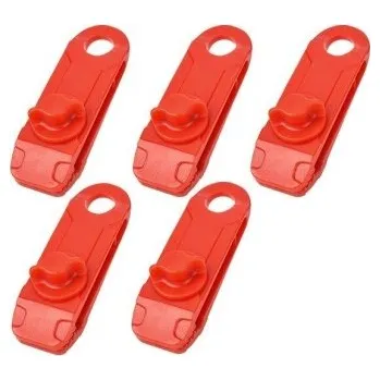 Držáky k zakrývacím plachtám 5 ks červená