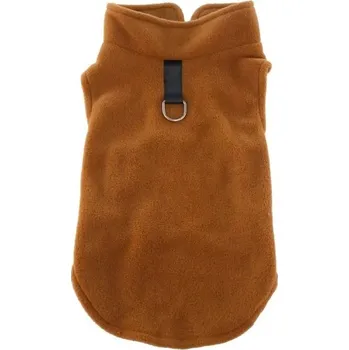 Obojek pro psa Psí fleecový obleček Teplá pohodlná vesta pro psy Zimní fleecový kabátek pro psy Obleček pro psy do chladého počasí hnědá XS