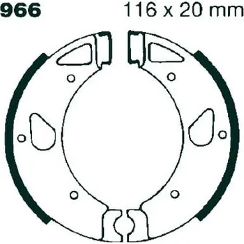 Brzda pro motocykl Sada brzdových čelistí EBC 966 966