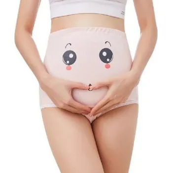 Dámské spodní prádlo Těhotenské kalhotky nad bříško růžová L