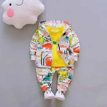 Chlapecké bunda, tričko a kalhoty L1152 žlutá 4