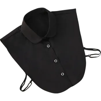 Kravata Falešný límec pro ženy Zaoblený Elegantní doplněk k halenkám a šatům Pohodlný a stylový Lehký a vzdušný Designový módní detail pro každou příležitost černá