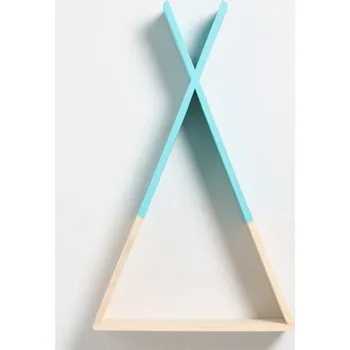 police Trojúhelníková police světle modrá