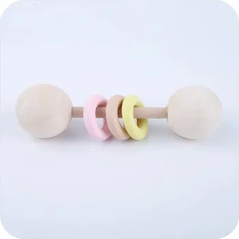 Dřevěná činka se silikonovými kroužky J1910 1