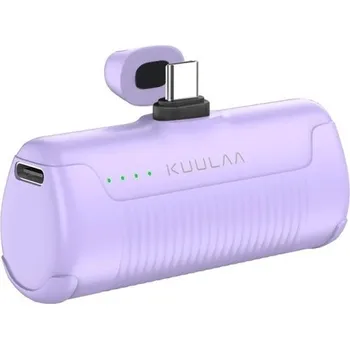 Powerbanka Mini bezdrátová powerbanka USB-C 4500 mAh fialová