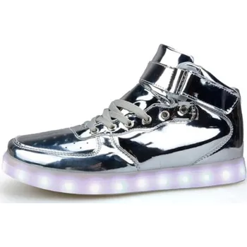Dívčí obuv Dětské svítící tenisky A358 stříbrná 27
