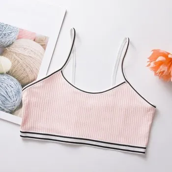 Dívčí spodní prádlo Dívčí podprsenka bez kostic B1574 světle růžová M